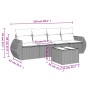 5-teiliges Gartenmöbel-Set und schwarze synthetische Rattankissen von , Gartensets - Ref: Foro24-3221085, Preis: 304,70 €, Ra...