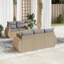 Set Gartensofas mit Kissen 6 Stück synthetisches Rattan beige von , Gartensets - Ref: Foro24-3221098, Preis: 421,26 €, Rabatt: %
