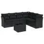 7-piece garden dining set and black synthetic rattan cushions by , Garden sets - Ref: Foro24-3249524, Price: 435,42 €, Discou...