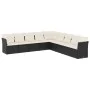8-teiliges Gartensofa-Set und schwarze synthetische Rattankissen von , Gartensets - Ref: Foro24-3249615, Preis: 521,06 €, Rab...