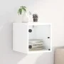 Nachttisch mit weißer Glastür 35x37x35 cm von , Nachttische - Ref: Foro24-836462, Preis: 27,49 €, Rabatt: %
