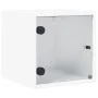 Bedside table with white glass door 35x37x35 cm by , Nightstands - Ref: Foro24-836462, Price: 27,49 €, Discount: %