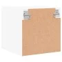 Mesita de noche con puerta de vidrio blanco 35x37x35 cm de , Mesitas de noche - Ref: Foro24-836462, Precio: 27,49 €, Descuent...