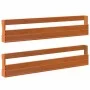 Wand-Schuhregale 2-tlg. Zirbenholz braun 110x8,5x23,5 cm von , Regale und Regale - Ref: Foro24-844490, Preis: 56,17 €, Rabatt: %