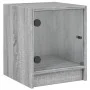 Sonoma Nachttisch mit grauer Glastür 35x37x42 cm von , Nachttische - Ref: Foro24-836353, Preis: 34,28 €, Rabatt: %