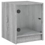 Sonoma Nachttisch mit grauer Glastür 35x37x42 cm von , Nachttische - Ref: Foro24-836353, Preis: 34,51 €, Rabatt: %