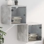 Nachttische mit Glastüren 2 Stk. Betongrau 35x37x35 cm von , Nachttische - Ref: Foro24-836469, Preis: 44,30 €, Rabatt: %