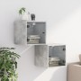 Nachttische mit Glastüren 2 Stk. Betongrau 35x37x35 cm von , Nachttische - Ref: Foro24-836469, Preis: 44,30 €, Rabatt: %