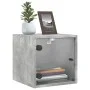 Mesitas noche puertas de vidrio 2 uds gris hormigón 35x37x35 cm de , Mesitas de noche - Ref: Foro24-836469, Precio: 37,24 €, ...