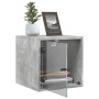 Nachttische mit Glastüren 2 Stk. Betongrau 35x37x35 cm von , Nachttische - Ref: Foro24-836469, Preis: 44,30 €, Rabatt: %