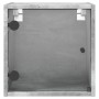 Nachttische mit Glastüren 2 Stk. Betongrau 35x37x35 cm von , Nachttische - Ref: Foro24-836469, Preis: 44,30 €, Rabatt: %