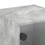 Mesitas noche puertas de vidrio 2 uds gris hormigón 35x37x35 cm de , Mesitas de noche - Ref: Foro24-836469, Precio: 37,24 €, ...