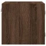 Bedside table with brown oak glass door 35x37x35 cm by , Nightstands - Ref: Foro24-836474, Price: 33,87 €, Discount: %