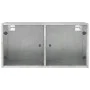 Mueble pared puertas vidrio 2 uds gris hormigón 68,5x37x35 cm by , Lockers and storage cabinets - Ref: Foro24-836504, Price: ...