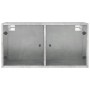 Mueble pared puertas vidrio 2 uds gris hormigón 68,5x37x35 cm de , Taquillas y armarios de almacenamiento - Ref: Foro24-83650...