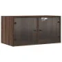Wandmöbel Glastüren 2 Stk. braune Eiche 68,5x37x35 cm von , Schließfächer und Lagerschränke - Ref: Foro24-836510, Preis: 79,6...