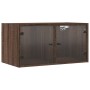 Wandmöbel Glastüren 2 Stk. braune Eiche 68,5x37x35 cm von , Schließfächer und Lagerschränke - Ref: Foro24-836510, Preis: 80,6...