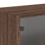 Wandmöbel Glastüren 2 Stk. braune Eiche 68,5x37x35 cm von , Schließfächer und Lagerschränke - Ref: Foro24-836510, Preis: 79,6...