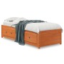 Wax brown solid pine wood sofa bed 90x200 cm by , Beds and slatted bases - Ref: Foro24-844478, Price: 212,16 €, Discount: %