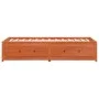 Sofá cama de madera maciza de pino marrón cera 90x200 cm de , Camas y somieres - Ref: Foro24-844478, Precio: 209,28 €, Descue...