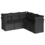 5-teiliges Gartenmöbel-Set und Kissen aus synthetischem Rattan schwarz von , Gartensets - Ref: Foro24-3249454, Preis: 341,63 ...