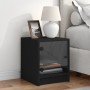 Nachttisch mit schwarzer Glastür 35x37x42 cm von , Nachttische - Ref: Foro24-836345, Preis: 33,57 €, Rabatt: %