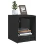 Nachttisch mit schwarzer Glastür 35x37x42 cm von , Nachttische - Ref: Foro24-836345, Preis: 33,13 €, Rabatt: %