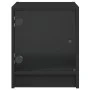 Nachttisch mit schwarzer Glastür 35x37x42 cm von , Nachttische - Ref: Foro24-836345, Preis: 33,13 €, Rabatt: %