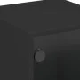 Nachttisch mit schwarzer Glastür 35x37x42 cm von , Nachttische - Ref: Foro24-836345, Preis: 33,13 €, Rabatt: %