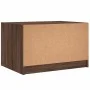 Mesa de centro con puertas de vidrio marrón roble 68x50x42 cm de , Mesas de centro - Ref: Foro24-836370, Precio: 45,16 €, Des...