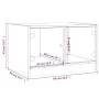 Mesa de centro con puertas de vidrio marrón roble 68x50x42 cm de , Mesas de centro - Ref: Foro24-836370, Precio: 45,16 €, Des...