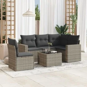 Gartenmöbel-Set, 6-teilig, mit grauen Polstern aus synthetischem Rattan. von , Gartensets - Ref: Foro24-3218970, Preis: 367,0...