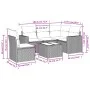 Gartenmöbel-Set, 6-teilig, mit grauen Polstern aus synthetischem Rattan. von , Gartensets - Ref: Foro24-3218970, Preis: 367,0...