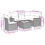Gartenmöbel-Set, 6-teilig, mit grauen Polstern aus synthetischem Rattan. von , Gartensets - Ref: Foro24-3218970, Preis: 360,5...