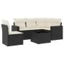 Set de sofás de jardín 6 piezas y cojines ratán sintético negro by , Garden sets - Ref: Foro24-3218966, Price: 368,86 €, Disc...