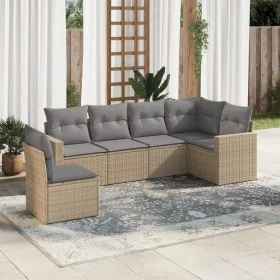 Juego de sofás jardín con cojines 6 pzas ratán sintético beige by , Garden sets - Ref: Foro24-3219019, Price: 385,57 €, Disco...