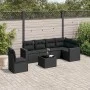 Set de comedor de jardín 7 pzas y cojines ratán sintético negro by , Garden sets - Ref: Foro24-3219025, Price: 460,03 €, Disc...