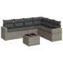 7-teiliges Gartensofa-Set mit grauen PE-Rattan-Kissen. von , Gartensets - Ref: Foro24-3219010, Preis: 415,64 €, Rabatt: %