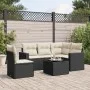 Set de sofás de jardín 6 piezas y cojines ratán sintético negro by , Modular outdoor sofas - Ref: Foro24-3251313, Price: 369,...