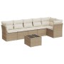 Set sofás de jardín 7 piezas y cojines ratán sintético beige by , Garden sets - Ref: Foro24-3217668, Price: 449,13 €, Discoun...