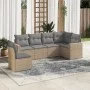 Gartensofa-Set mit 6-teiligen Kissen aus synthetischem Rattan in Beige. von , Modulare Sofas für den Außenbereich - Ref: Foro...
