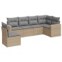 Gartensofa-Set mit 6-teiligen Kissen aus synthetischem Rattan in Beige. von , Modulare Sofas für den Außenbereich - Ref: Foro...
