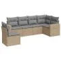 Gartensofa-Set mit 6-teiligen Kissen aus synthetischem Rattan in Beige. von , Modulare Sofas für den Außenbereich - Ref: Foro...