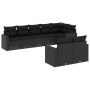 8-teiliges Gartensofa-Set und Kissen aus schwarzem Kunststoff-Rattan. von , Modulare Sofas für den Außenbereich - Ref: Foro24...