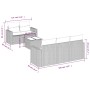 Gartensofa-Set mit 6-teiligen Kissen aus synthetischem Rattan in Beige. von , Modulare Sofas für den Außenbereich - Ref: Foro...