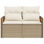 Gartensofa mit 2-Sitzer Kissen aus synthetischem Rattan in Beige. von , Outdoor-Sofas - Ref: Foro24-366068, Preis: 143,75 €, ...