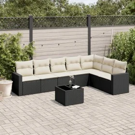 Set de sofás de jardín 8 piezas y cojines ratán sintético negro by , Garden sets - Ref: Foro24-3219046, Price: 464,23 €, Disc...