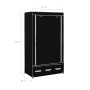 Armario de tela negro 87x49x159 cm de vidaXL, Armarios roperos - Ref: Foro24-282457, Precio: 46,40 €, Descuento: %