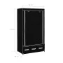 Black fabric wardrobe 87x49x159 cm by vidaXL, Wardrobes - Ref: Foro24-282457, Price: 45,96 €, Discount: %