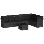 Set de sofás de jardín 8 piezas y cojines ratán sintético negro by , Garden sets - Ref: Foro24-3217745, Price: 498,02 €, Disc...